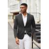 COOFANDY Mens Blazer Jacket One Button Casual Suit Jackets Stretch Knit Sport Coat(Dark Gray)