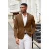 COOFANDY Mens Blazer Jacket One Button Casual Suit Jackets Stretch Knit Sport Coat(Khaki)