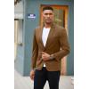 COOFANDY Mens Blazer Jacket One Button Casual Suit Jackets Stretch Knit Sport Coat(Khaki)