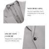 COOFANDY Mens Blazer Jacket One Button Casual Suit Jackets Stretch Knit Sport Coat(Light Gray)
