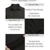 COOFANDY Men’s Business Dress Shirts Wrinkle Free Long Sleeve Regular Fit Dress Shirt Textured Casual Button Down Shirts(Black)