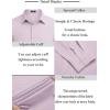 COOFANDY Men’s Business Dress Shirts Wrinkle Free Long Sleeve Regular Fit Dress Shirt Textured Casual Button Down Shirts(Lavender)