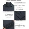 COOFANDY Men’s Business Dress Shirts Wrinkle Free Long Sleeve Regular Fit Dress Shirt Textured Casual Button Down Shirts(Navy Blue)