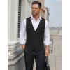 COOFANDY Men’s Business Suit Vests Slim Fit Formal Dress Waistcoat Groomsman Vest For Wedding(Black)