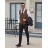 COOFANDY Men’s Business Suit Vests Slim Fit Formal Dress Waistcoat Groomsman Vest For Wedding(Brown)