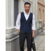 COOFANDY Men’s Business Suit Vests Slim Fit Formal Dress Waistcoat Groomsman Vest For Wedding(Navy Blue)