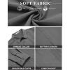 COOFANDY Mens Button Down Shirt Casual Untucked Shirts Long Sleeve Dress Shirt with Pocket(Dark Grey)