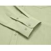 COOFANDY Mens Button Down Shirt Casual Untucked Shirts Long Sleeve Dress Shirt with Pocket(Light Green)