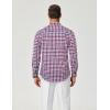 COOFANDY Mens Button Down Shirt Cotton Long Sleeves Dress Shirt Wrinkle Free Casual Plaid Shirt(Blue Red Gingham)