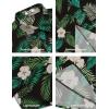 COOFANDY Mens Button Down Shirts Short Sleeve Casual Shirt Summer Beach Wedding Shirts(Black – Floral)