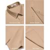 COOFANDY Mens Button Down Shirts Short Sleeve Casual Shirt Summer Beach Wedding Shirts(Khaki)