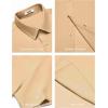 COOFANDY Mens Button Down Shirts Short Sleeve Casual Shirt Summer Beach Wedding Shirts(Light Khaki)