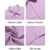 COOFANDY Mens Button Down Shirts Short Sleeve Casual Shirt Summer Untucked Dress Shirts(Lavender)