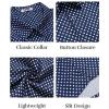 COOFANDY Mens Button Down Shirts Short Sleeve Casual Shirt Summer Untucked Dress Shirts(White Dot-navy Blue)
