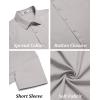 COOFANDY Men’s Button Down Shirts Short Sleeve Casual Summer Beach Shirts Vacation Wedding Shirts(Grey)