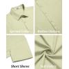 COOFANDY Men’s Button Down Shirts Short Sleeve Casual Summer Beach Shirts Vacation Wedding Shirts(Light Green)