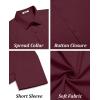 COOFANDY Men’s Button Down Shirts Short Sleeve Casual Summer Beach Shirts Vacation Wedding Shirts(Wine Red)