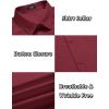 COOFANDY Mens Button Down Short Sleeve Shirt Casual Beach Shirt Summer Vacation Textured Shirts(Wine Red)
