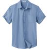 COOFANDY Mens Button Down Short Sleeve Shirt Casual Dress Shirt Untucked Summer Shirts with Pocket(Dark Blue)