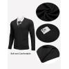 COOFANDY Mens Cardigan Sweaters Long Sleeve V Neck Cardigans Lightweight Knitted Button Down Sweaters with Pockets(Black)