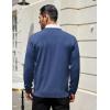 COOFANDY Mens Cardigan Sweaters Long Sleeve V Neck Cardigans Lightweight Knitted Button Down Sweaters with Pockets(Blue)