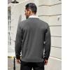 COOFANDY Mens Cardigan Sweaters Long Sleeve V Neck Cardigans Lightweight Knitted Button Down Sweaters with Pockets(Dark Grey)