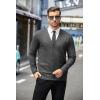 COOFANDY Mens Cardigan Sweaters Long Sleeve V Neck Cardigans Lightweight Knitted Button Down Sweaters with Pockets(Gray)