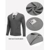 COOFANDY Mens Cardigan Sweaters Long Sleeve V Neck Cardigans Lightweight Knitted Button Down Sweaters with Pockets(Gray)