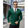 COOFANDY Mens Cardigan Sweaters Long Sleeve V Neck Cardigans Lightweight Knitted Button Down Sweaters with Pockets(Green)