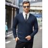 COOFANDY Mens Cardigan Sweaters Long Sleeve V Neck Cardigans Lightweight Knitted Button Down Sweaters with Pockets(Navy Blue)