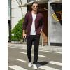 COOFANDY Mens Cardigan Sweaters Long Sleeve V Neck Cardigans Lightweight Knitted Button Down Sweaters with Pockets(Wine Red)