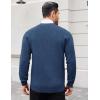 COOFANDY Men’s Cardigan Sweaters with Button Lightweight Casual V Neck Long Sleeve Pockets Knitted Sweater(Blue)