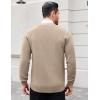 COOFANDY Men’s Cardigan Sweaters with Button Lightweight Casual V Neck Long Sleeve Pockets Knitted Sweater(Kahki)