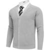 COOFANDY Men’s Cardigan Sweaters with Button Lightweight Casual V Neck Long Sleeve Pockets Knitted Sweater(Light Grey)