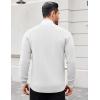 COOFANDY Men’s Cardigan Sweaters with Button Lightweight Casual V Neck Long Sleeve Pockets Knitted Sweater(White)
