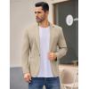 COOFANDY Men’s Casual Blazer Jacket One Button Suit Jackets Lightweight Knit Sport Coat(Beige)