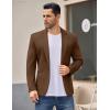 COOFANDY Men’s Casual Blazer Jacket One Button Suit Jackets Lightweight Knit Sport Coat(Brown)