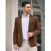 COOFANDY Men’s Casual Blazer Jacket One Button Suit Jackets Lightweight Knit Sport Coat(Brown)