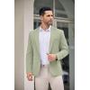 COOFANDY Men’s Casual Blazer Jacket One Button Suit Jackets Lightweight Knit Sport Coat(Green)