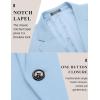 COOFANDY Men’s Casual Blazer Jacket One Button Suit Jackets Lightweight Knit Sport Coat(Light Blue)