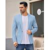 COOFANDY Men’s Casual Blazer Jacket One Button Suit Jackets Lightweight Knit Sport Coat(Light Blue)