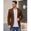 COOFANDY Men’s Casual Blazer Jacket One Button Suit Jackets Lightweight Knit Sport Coat(Light Brown)