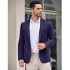 COOFANDY Men’s Casual Blazer Jacket One Button Suit Jackets Lightweight Knit Sport Coat(Navy Blue)