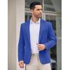 COOFANDY Men’s Casual Blazer Jacket One Button Suit Jackets Lightweight Knit Sport Coat(Royal Blue)