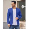 COOFANDY Men’s Casual Blazer Jacket One Button Suit Jackets Lightweight Knit Sport Coat(Royal Blue)