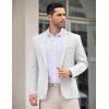 COOFANDY Men’s Casual Blazer Jacket One Button Suit Jackets Lightweight Knit Sport Coat(White)