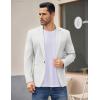COOFANDY Men’s Casual Blazer Jacket One Button Suit Jackets Lightweight Knit Sport Coat(White)