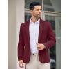 COOFANDY Men’s Casual Blazer Jacket One Button Suit Jackets Lightweight Knit Sport Coat(Wine Red)