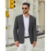 COOFANDY Men’s Casual Blazer Jacket Slim Fit Two Button Suit Jackets Lightweight Knit Sport Coat(Dark Grey)