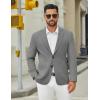 COOFANDY Men’s Casual Blazer Jacket Slim Fit Two Button Suit Jackets Lightweight Knit Sport Coat(Grey)